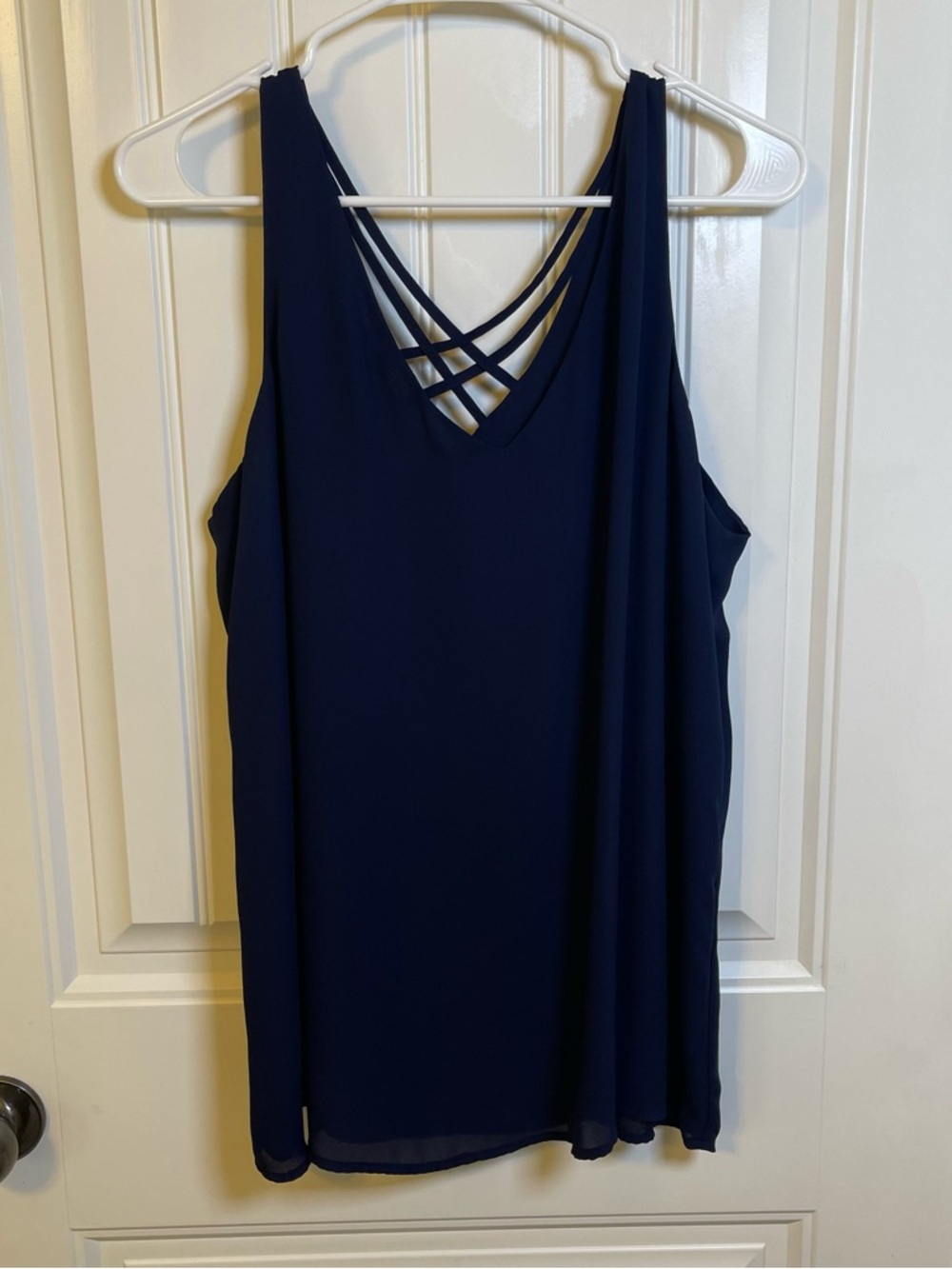 Maurices Women’s XL Navy Sleeveless V-Neck Tank Lined Blouse